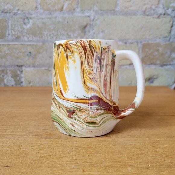 Handmade Ceramic Swirl Coffee Mug, 10oz - Picture 2 of 4